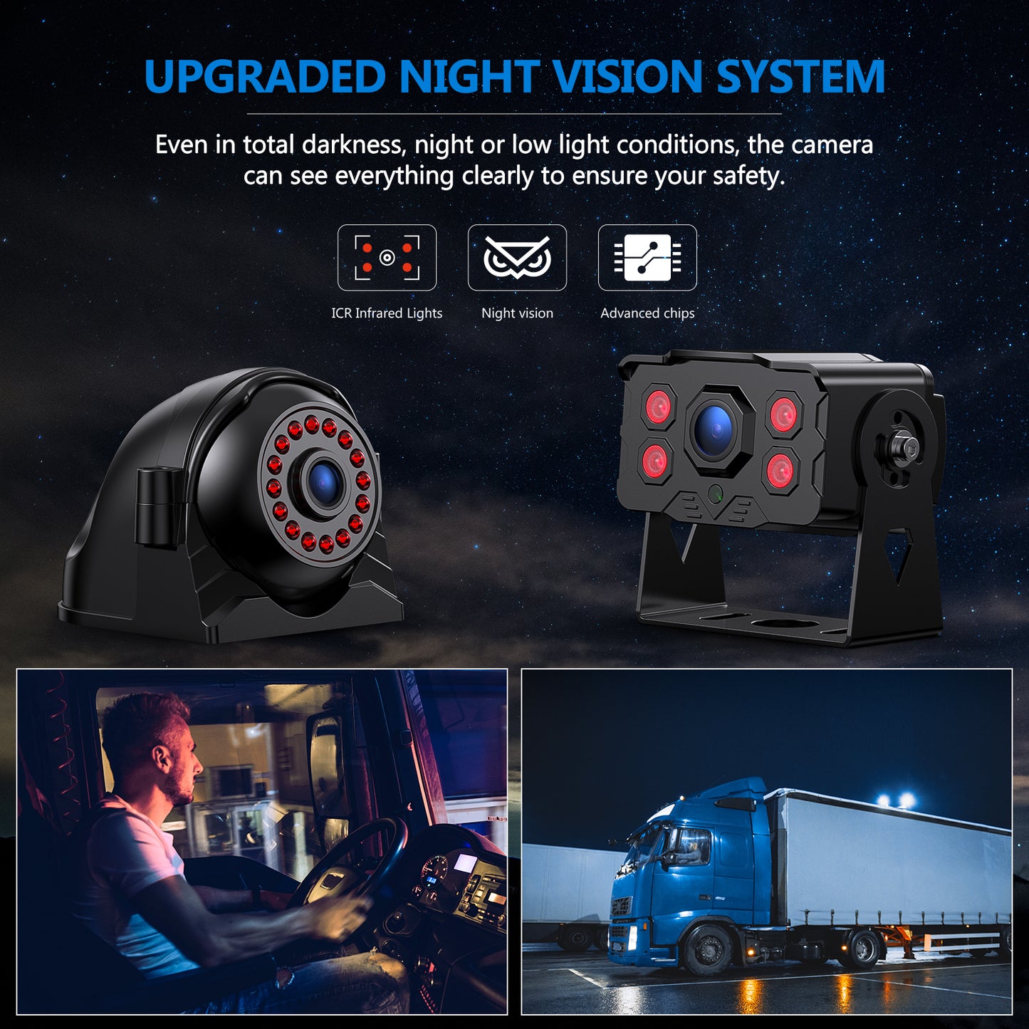 DVKNM 4K RV Backup Camera System for Truck Car Trailer,10.1" Quad Split Touch Screen Monitor,1080P HD Rear View Camera with DVR Recording,Bluetooth Music,USB Video Play,Night Vision,IP69K Waterproof